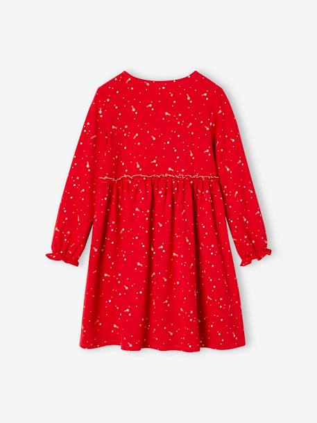 Festliches Mädchen Kleid mit Glanzsternen grün+marine+rouge 