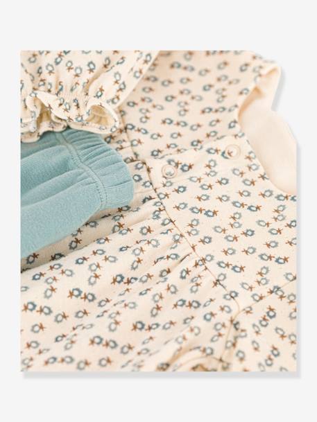 Robe en tubique et legging bébé PETIT BATEAU beige 