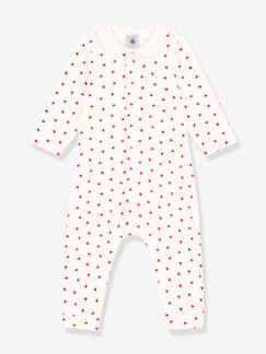 Baby-Latzhose, Overall-Baby Overall mit Herzen PETIT BATEAU