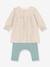 Baby-Set: Jerseykleid & Leggings PETIT BATEAU beige 