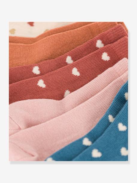 5er-Pack Baby Socken mit Herzen PETIT BATEAU mehrfarbig 