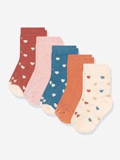 Baby-Socken, Strumpfhose-5er-Pack Baby Socken mit Herzen PETIT BATEAU