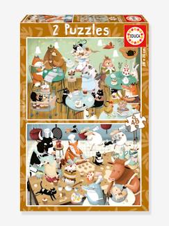 Spielzeug-Lernspiele-2 Kinder Puzzles Geschichten aus dem Wald EDUCA, 48 Teile