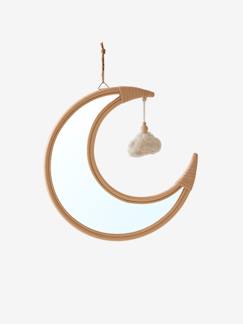 Linge de maison et décoration-Décoration-Miroir en rotin lune et nuage
