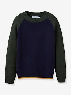 Junge-Pullover, Strickjacke, Sweatshirt-Jungen Pullover CYRILLUS mit Lammwolle