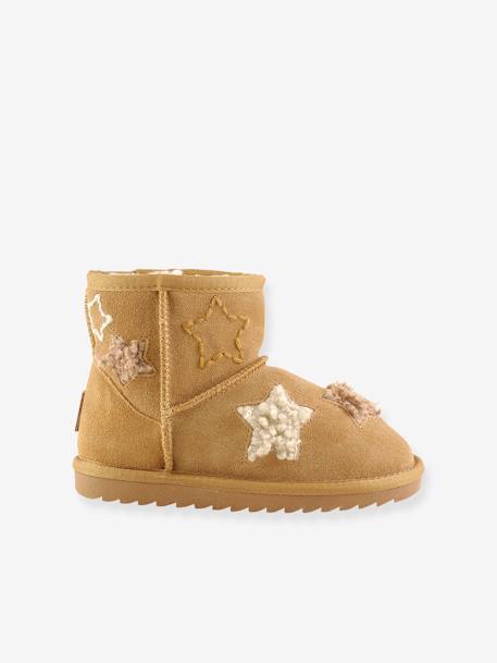 Warme Kinder Boots COLORS OF CALIFORNIA, Sterne camel 
