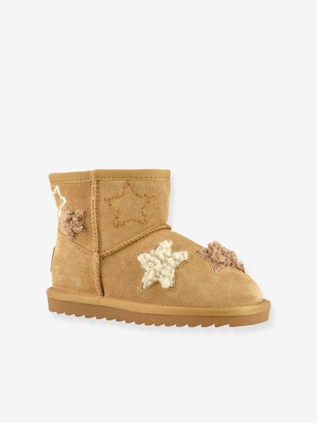 Warme Kinder Boots COLORS OF CALIFORNIA, Sterne camel 