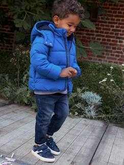 Junge-Jungen 2-in-1-Steppjacke mit Fleecefutter