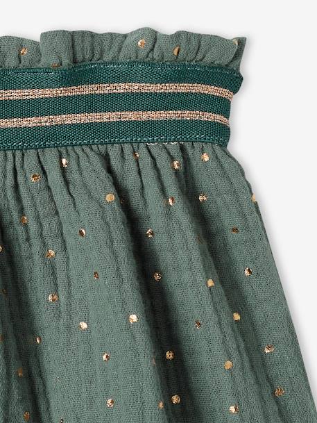 Coffret de Noël bébé 'Adoré' : jupe, bandeau et pochette brodée vert émeraude 