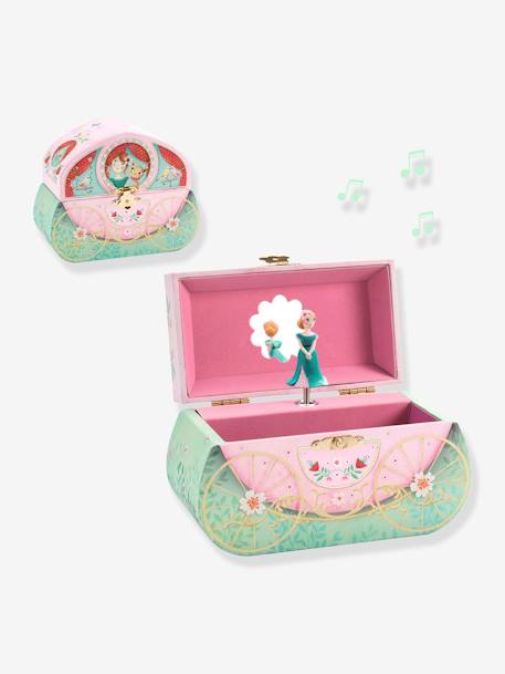 Kinder Schmuckkästchen mit Spieluhr Prinzessin DJECO rosa bedruckt 