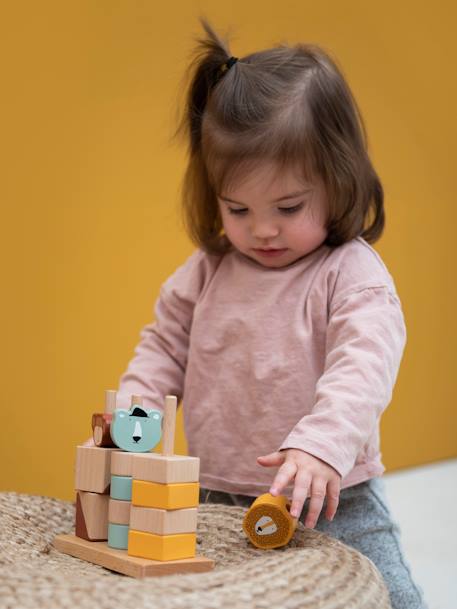 Blocs animaux à empiler en bois - TRIXIE multicolore 