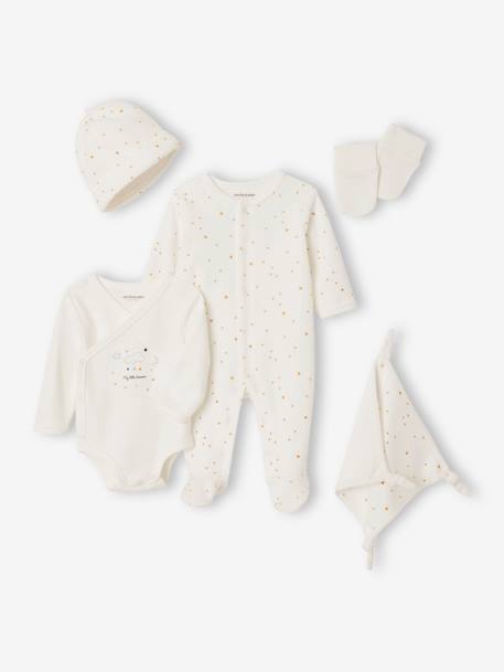 Kit naissance 6 pièces et sa valisette écru 
