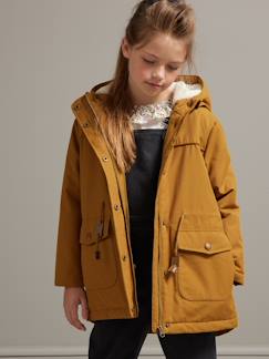 Mädchen-Mantel, Jacke-Mantel, Parka, Blouson-Mädchen 3-in-1-Winterjacke CYRILLUS mit Recycling-Wattierung