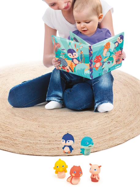 Baby Buch mit Fingerpuppen LUDI blau 
