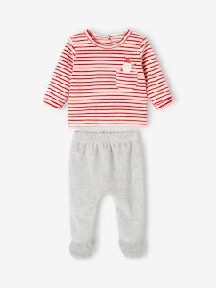 Baby-Strampler, Pyjama, Overall-Weihnachtlicher Baby Samt-Schlafanzug Oeko-Tex