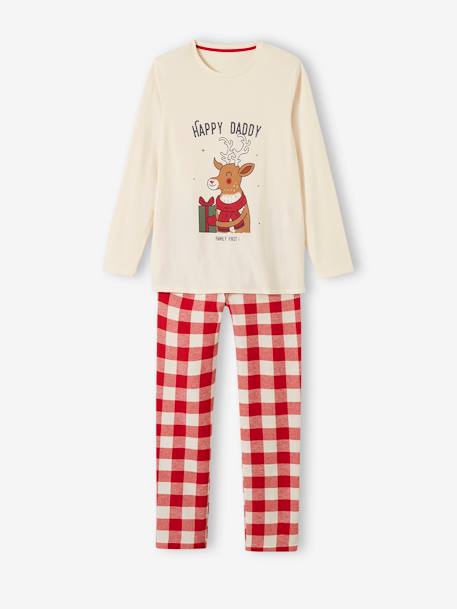 Herren Weihnachts-Pyjama Capsule Collection HAPPY FAMILY ecru 