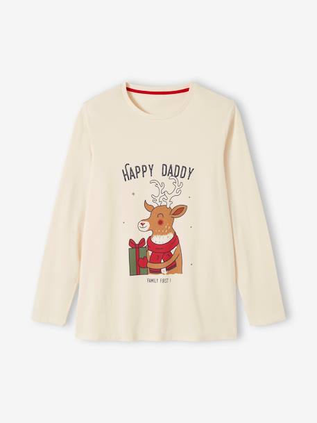 Herren Weihnachts-Pyjama Capsule Collection HAPPY FAMILY ecru 