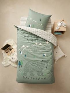 Linge de maison et décoration-Linge de lit enfant-Parure fourre de duvet + taie d'oreiller enfant NOMAD