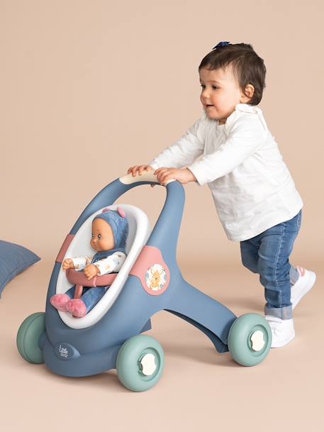 3-in-1 Baby Lauflern-/Puppenkinderwagen mit Puppe SMOBY mehrfarbig 