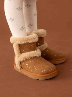 Boots enfant fille fourrées zippées Chaussures-Boots enfant fille fourrées zippées