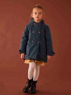 Mädchen-Mantel, Jacke-Mädchen Winterjacke mit Kapuze, Wattierung Recycling-Polyester