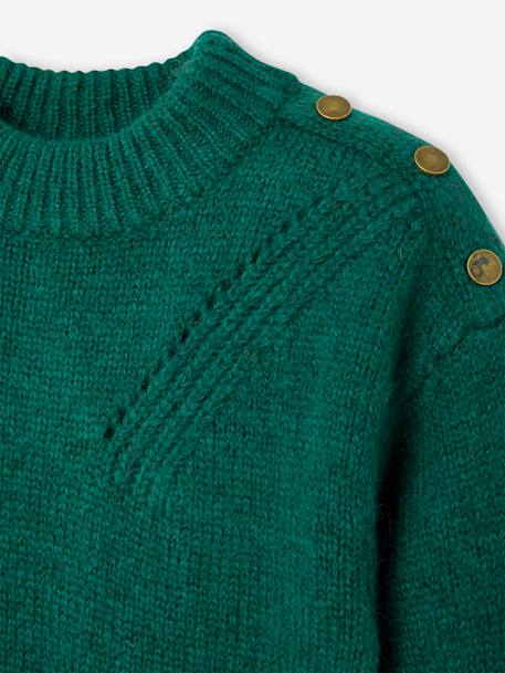 Robe en tricot fille vert 
