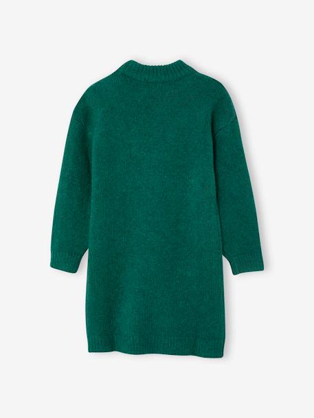 Robe en tricot fille vert 