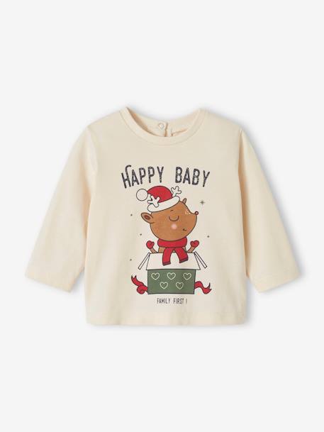Pyjama bébé spécial Noël capsule famille écru 