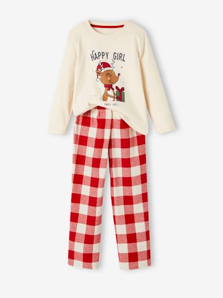 Pyjama fille Noël écru 