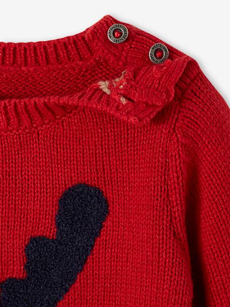 Baby Weihnachts-Pullover rot 