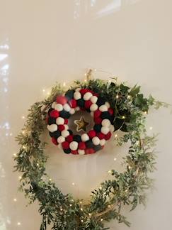 Linge de maison et décoration-Décoration-Cadre, affiche, pêle-mêle-Couronne de Noël en feutrine
