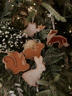 Bettwäsche & Dekoration-6er-Set weihnachtliche Deko-Anhänger aus Holz BROCELIANDE