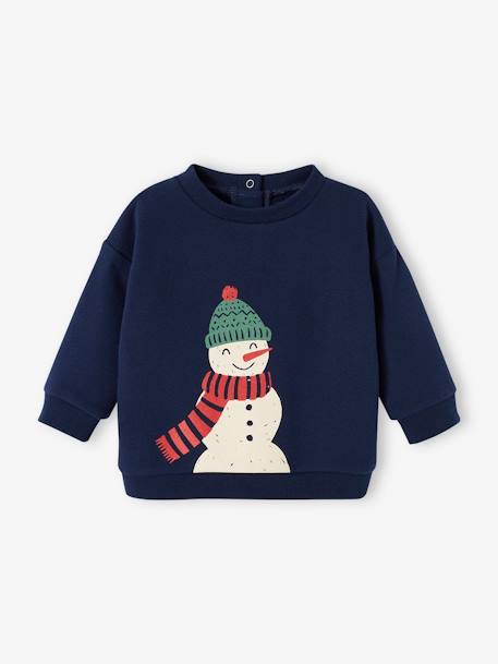 Ensemble de Noël bébé : sweat + pantalon et son coffret marine 