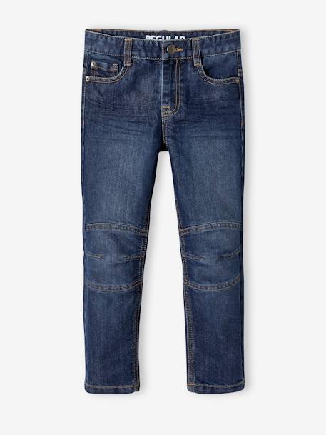 Jean droit MorphologiK indestructible 'waterless' FIN garçon denim brut+STONE 