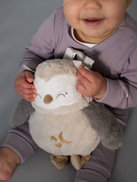 Peluche aide au sommeil lumineuse et sonore Deluxe TOMMEE TIPPEE Ollie la chouette gris 