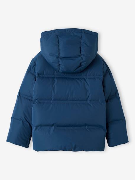 Jungen Daunenjacke mit Kapuze blau 