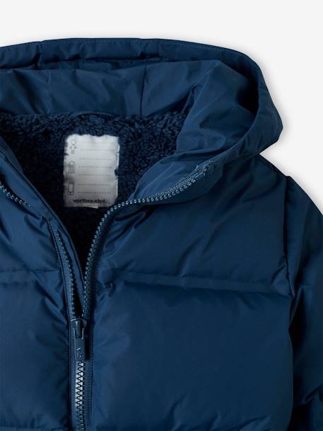 Jungen Daunenjacke mit Kapuze blau 