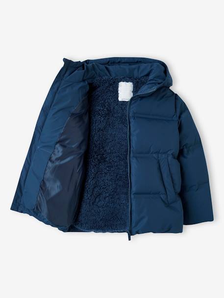 Jungen Daunenjacke mit Kapuze blau 