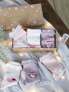 Baby-Socken, Strumpfhose-Mädchen Baby Weihnachts-Geschenkset Socken Oeko-Tex