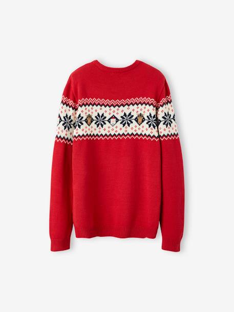Eltern Weihnachts-Pullover Capsule Collection FAMILIE Oeko-Tex rot 