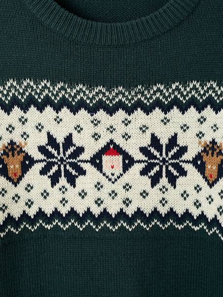 Eltern Weihnachts-Pullover Capsule Collection FAMILIE Oeko-Tex rot+tannengrün 
