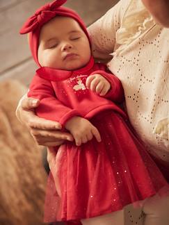 Baby-Baby-Set: Kleid, Haarband & Strumpfhose