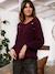 Pullover für Schwangerschaft & Stillzeit ROMAIN ENVIE DE FRAIS aubergine+schwarz 