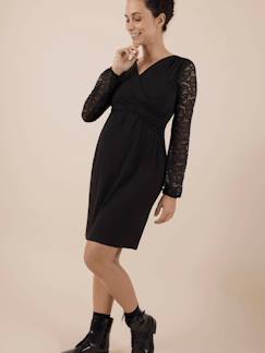 Umstandsmode-Stillmode-Kollektion-Kurzes Kleid für Schwangerschaft & Stillzeit CELINE LS ENVIE DE FRAISE