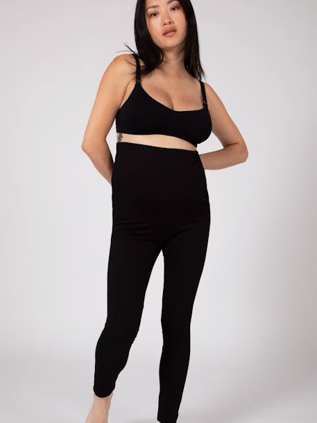 Legging grossesse taille haute eco-responsable long marine+noir 