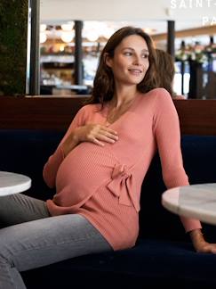 Umstandsmode-Pullover, Strickjacke-Wickelpullover für Schwangerschaft & Stillzeit LAURENT ENVIE DE FRAISE