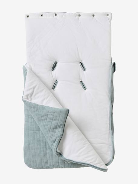 Baby Sommer-Ausfahrsack Basics blaugrau+rosa 