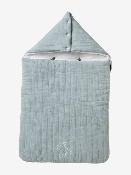Baby Sommer-Ausfahrsack Basics blaugrau+rosa 