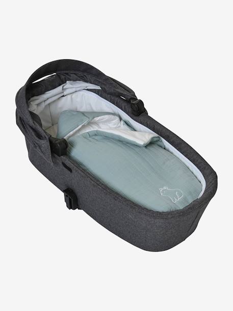 Baby Sommer-Ausfahrsack Basics blaugrau+rosa 