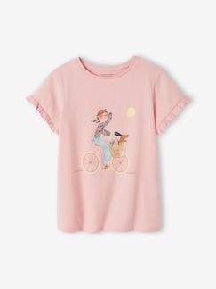 Mädchen-Mädchen T-Shirt mit Fahrrad